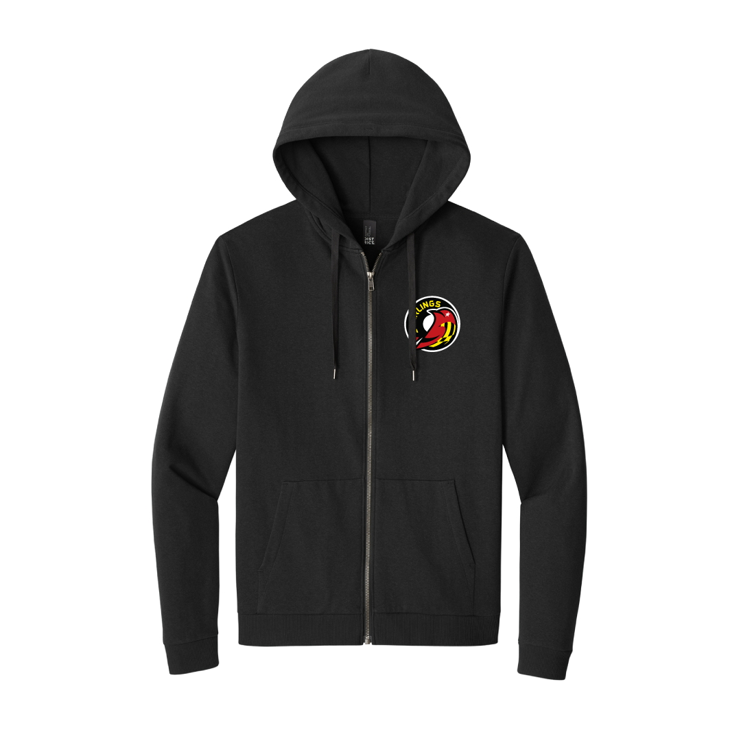 Baltimore Starlings Black Triblend Fleece Full Zip Hoodie