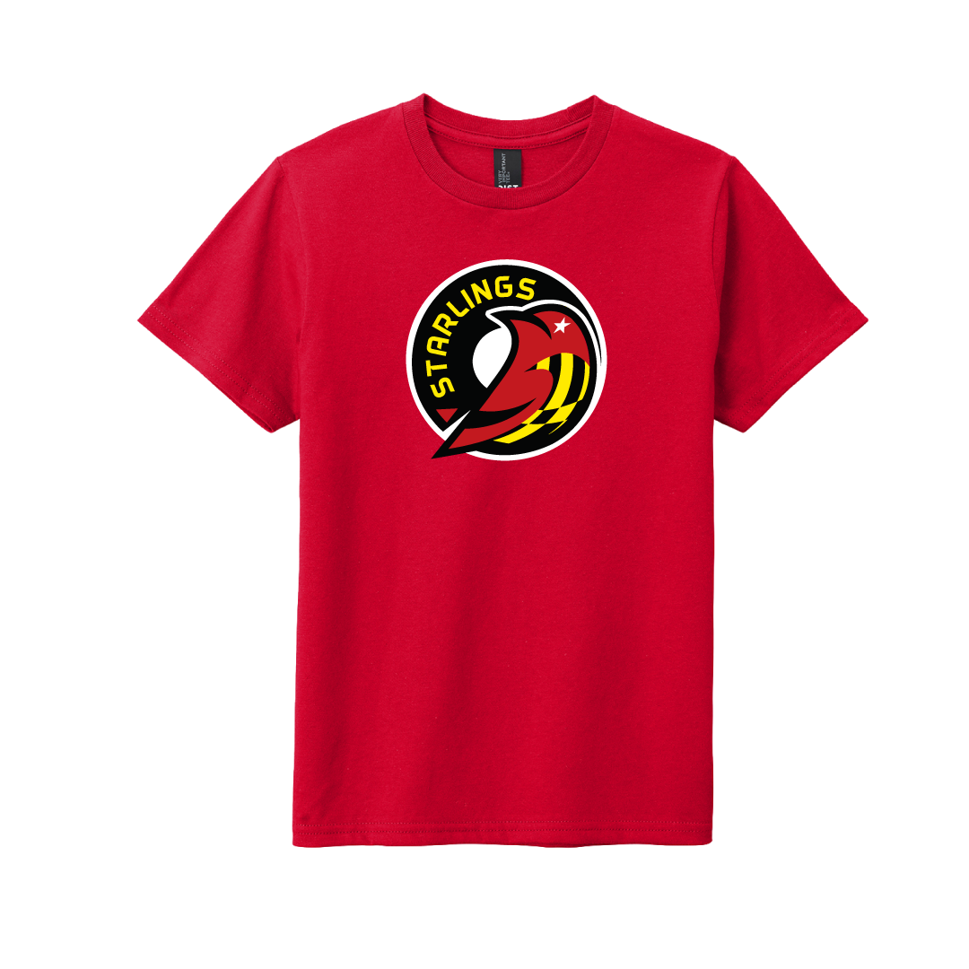 Baltimore Starlings Youth Red Primary Logo T-shirt