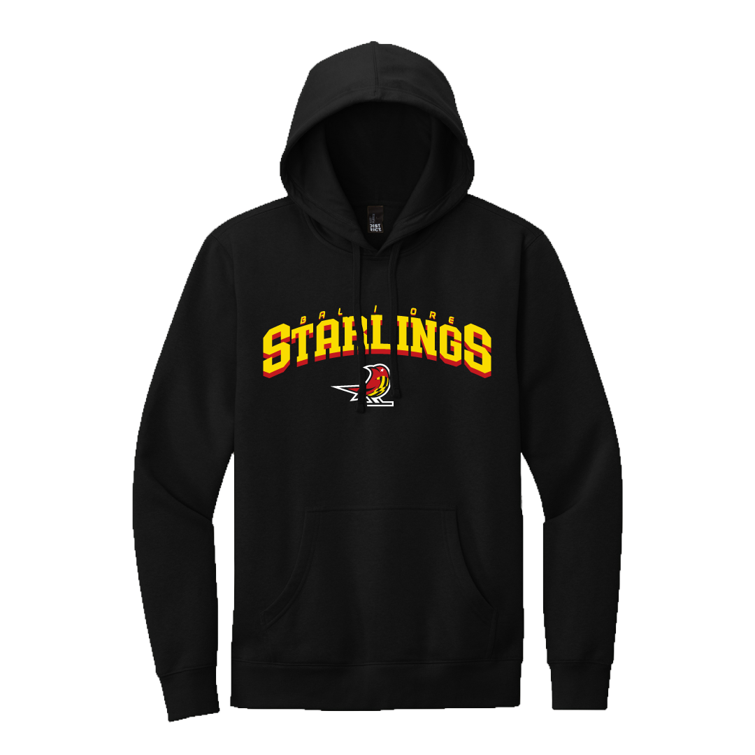 Baltimore Starlings Black Deep Shaddow Hooded Sweatshirt