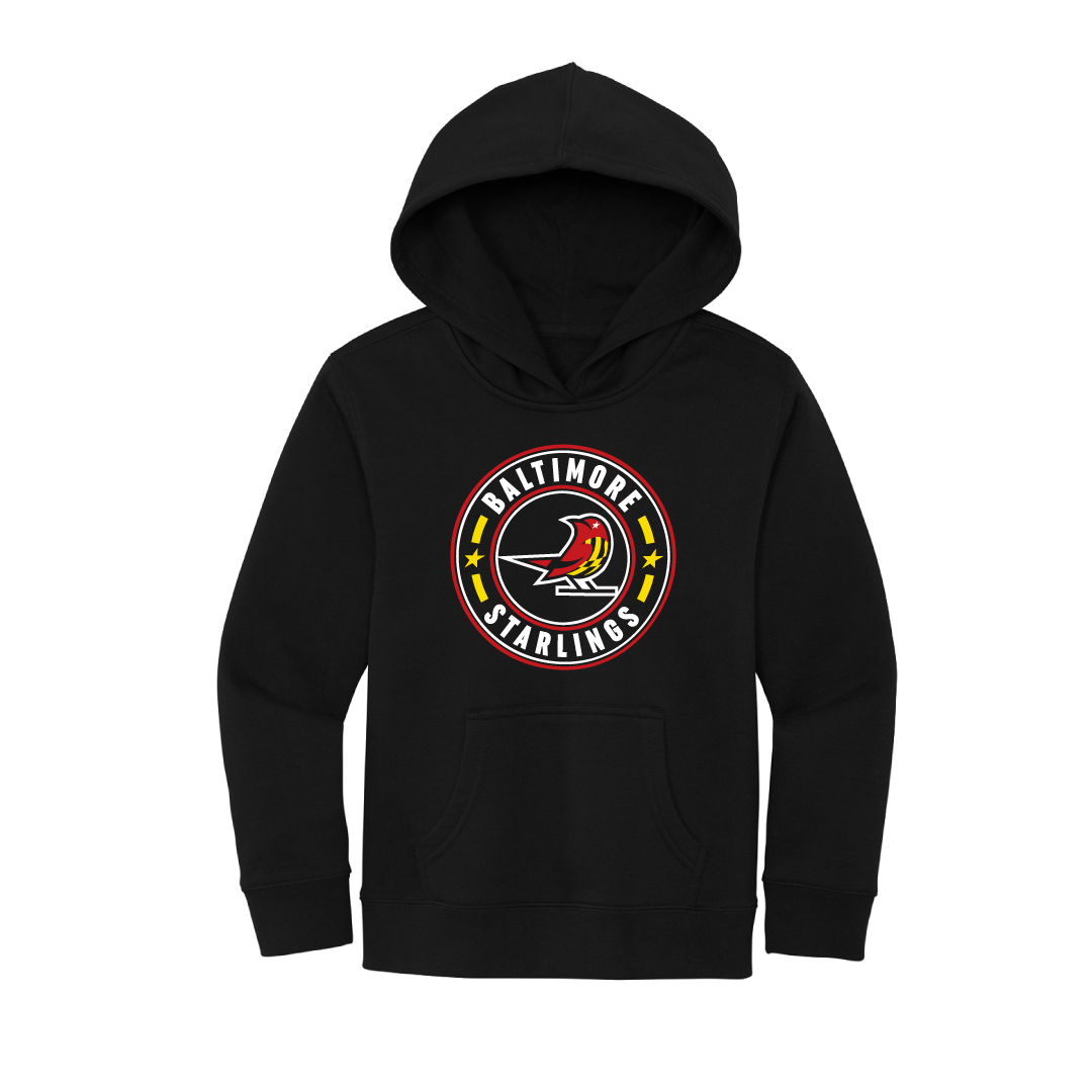 Baltimore Starlings Youth Black Star Seal Hoodie