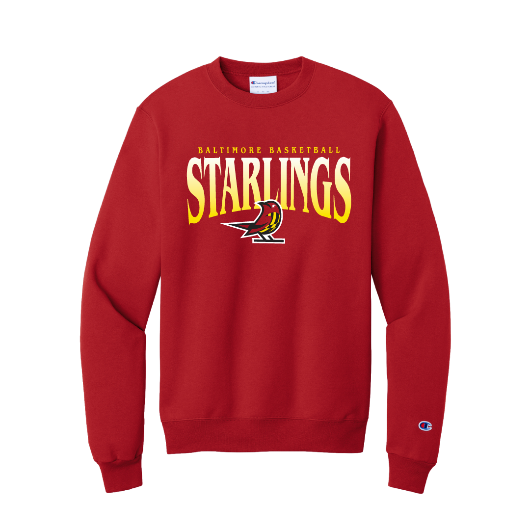 Baltimore Starlings Champion Gold Fade Crewneck Sweatshirt